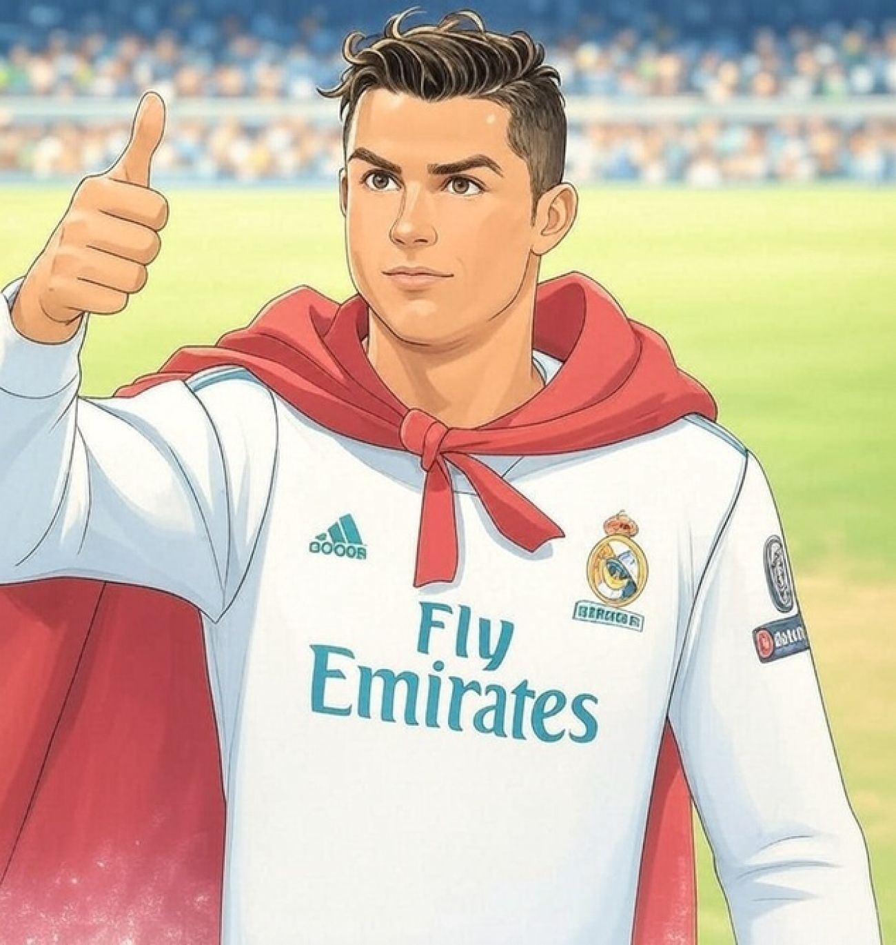 Cristiano Ronaldo al estilo Studio Ghibli | Foto: Grok